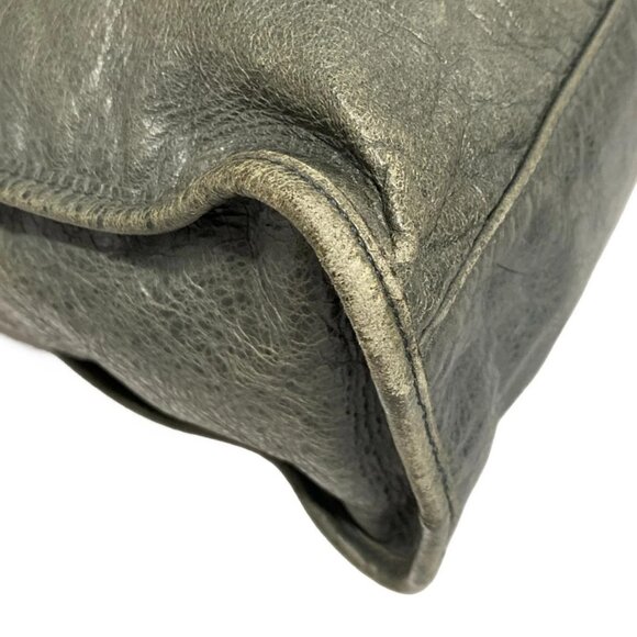 Auth BALENCIAGA The City 115748 Blue Green Leather - Handbag - Picture 4 of 16